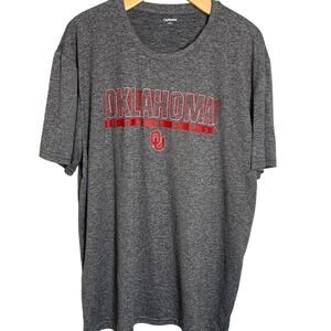 Oklahoma Sooners Tee Mens Size XXL Spell Out Captivating Apparel Grey Stretch